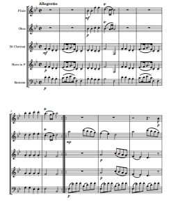 莫扎特木管五重奏A大调单簧管K·581 总分谱  有试听-云音圈