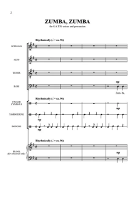 西班牙圣诞歌 Zumba, Zumba 布罗斯版 SATB 四声部混声+打击乐 合唱线谱  有试听-云音圈