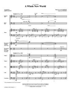 阿拉丁 A Whole New World 伴奏总谱+分谱 三部四部混声 三部童声女声合唱 有试听-云音圈