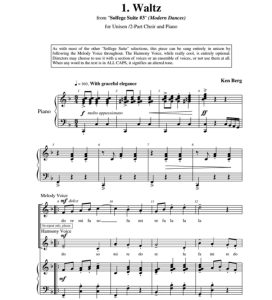 音阶歌3-Waltz 贝尔格版 SA 二声部童声女声+钢琴 合唱线谱  有试听-云音圈