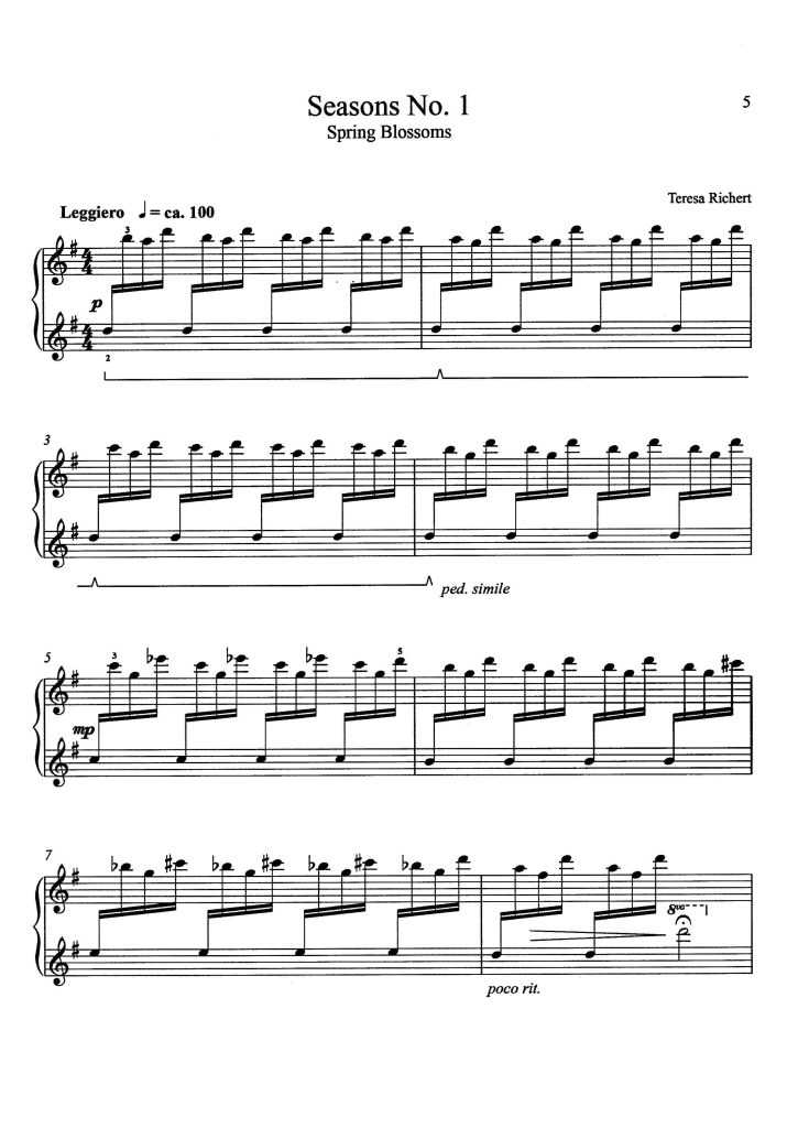 图片[3]-特蕾莎独奏作品集《季节》 8首中高级钢琴独奏曲集