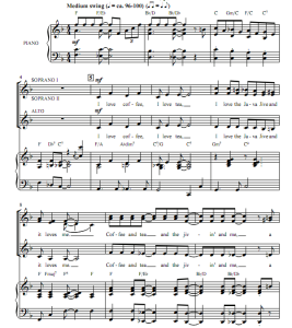 Java Jive 罗宾逊版 SSA 三声部童声女声 爵士合唱线谱 有试听-云音圈