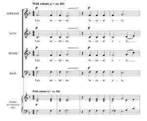 Lux Aeterna 格雷版 阿卡贝拉 SATB 四声部混声无伴奏 合唱线谱 有试听-云音圈
