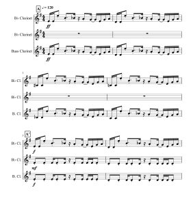 狂妄之人  单簧管三重奏总谱  有试听-云音圈