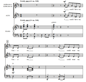 商品为SSA 三声部合唱线谱 Made You Look 比林斯利版 童声女声流行合唱谱 有试听-云音圈