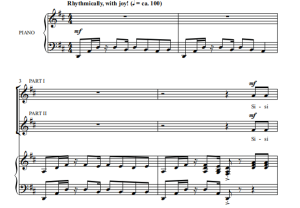 商品为SA 二声部合唱线谱 Sisi Sote 非洲风格 贝克版 童声女声合唱谱 有试听-云音圈