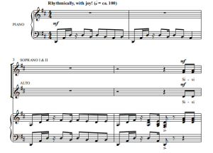 商品为SSA 三声部合唱线谱 Sisi Sote 非洲风格  贝克版 童声女声合唱谱  有试听-云音圈