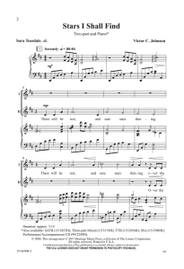 Stars I Shall Find SA 二声部童声女声 合唱线谱  有试听-云音圈