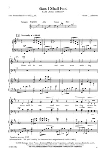 Stars I Shall Find SATB 四声部混声 合唱线谱 有试听-云音圈
