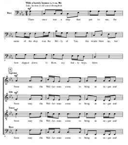 商品为SATB 四声部合唱线谱 The Wellerman 爱默生版 阿卡贝拉 混声无伴奏合唱谱 有试听-云音圈