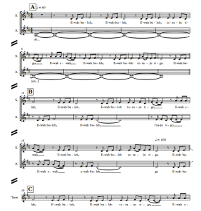 Wau Bulan 马来西亚民歌 阿卡贝拉 SA 二声部童声女声无伴奏 合唱线谱-云音圈