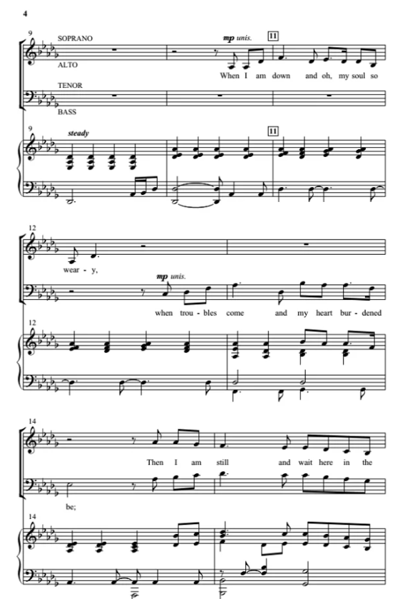 图片[2]-You Raise Me Up 福音抒情版 SATB 四声部混声+钢琴 合唱线谱