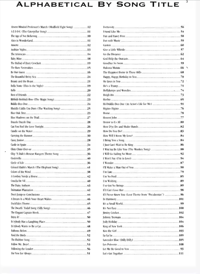 图片[4]-迪士尼动漫原声240首 Disney Fake Book 钢琴谱精选合集