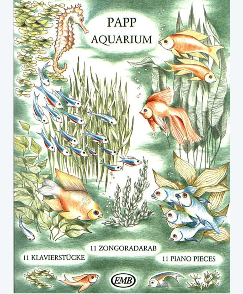 匈牙利作曲家 Papp lajos 11首描绘水族馆生物的钢琴独奏乐谱集 难度中级