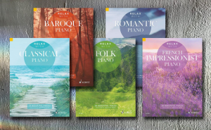 钢琴谱relax with-放松系列 全6册 包含浪漫、古典、民间、冥想、巴洛克、法国印象派、德国朔特乐谱-云音圈