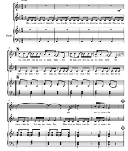 Samba lele 二声部F调 春天少年 合唱简谱+线谱-云音圈