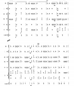 旱天雷 民乐小合奏总谱  简谱  有试听-云音圈