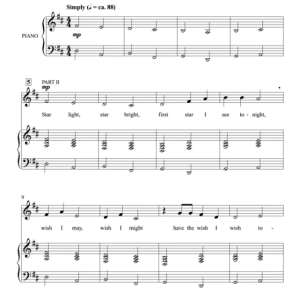 商品为SA 二声部合唱线谱 星星卡农  童声女声合唱谱 有试听-云音圈