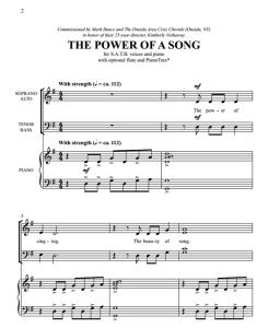 歌的力量 贝克版 SATB 四声部混声 长笛伴奏 合唱线谱 有试听-云音圈