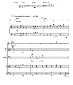 美国民歌 Skip! Skip! Shoo, Fly, Shoo! SAB 三声部混声 合唱线谱 有试听-云音圈