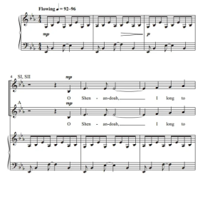 美国民歌 仙纳度 Shenandoah 普林茨版 SSA 三声部童声女声 合唱线谱 有试听-云音圈