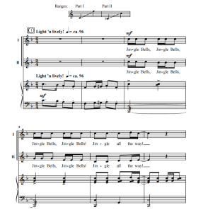 铃儿响叮当 费夫塔尔版 SA 二声部童声女声 合唱线谱 有试听-云音圈