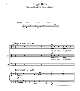 铃儿响叮当 费夫塔尔版 SAB 三声部混声 合唱线谱 有试听-云音圈