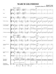 雄伟进行曲 March Grandioso 0.5级 交响管乐总谱+分谱 有试听-云音圈