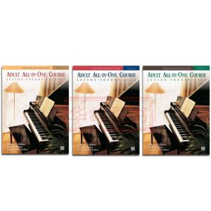 阿尔弗雷德 ADULT ALL-IN-ONE COURSE 基本成人多合一钢琴教材  全3册-云音圈