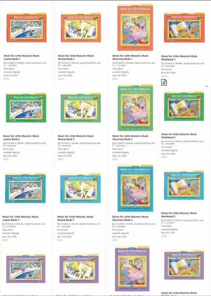 图片[2]-小小莫扎特钢琴启蒙教程 阿尔弗雷德出品 英文版23册+中文版16册 共39册 带音频