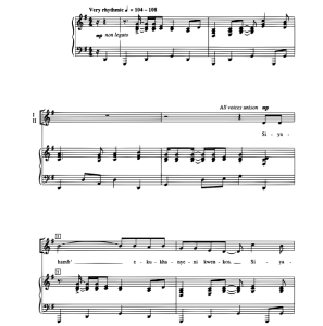 Siyahamba SA 二声部童声女声 G调 合唱线谱 有试听-云音圈