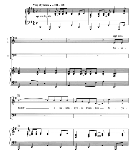 Siyahamba SAB 三声部混声 G调 合唱线谱-云音圈