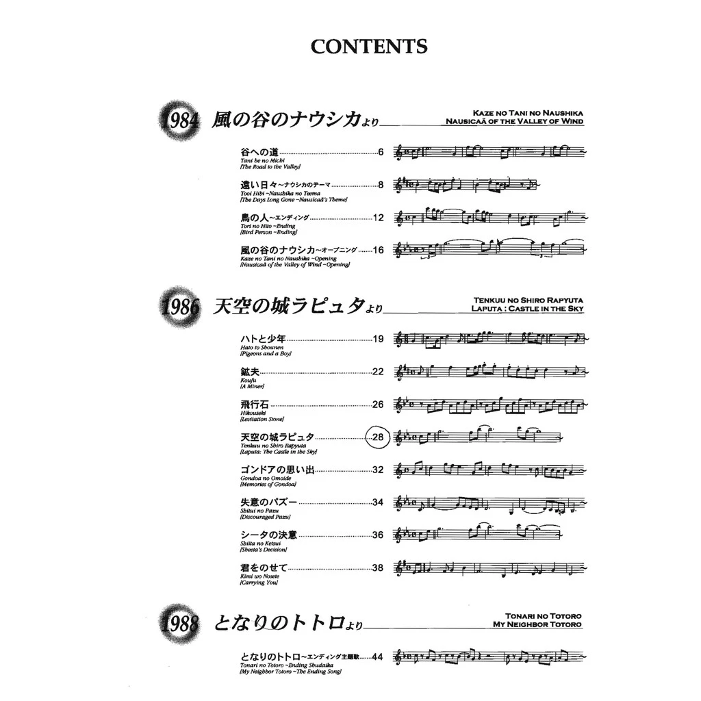 图片[2]-宫崎骏和吉卜力最佳钢琴独奏作品集  初级钢琴独奏曲集