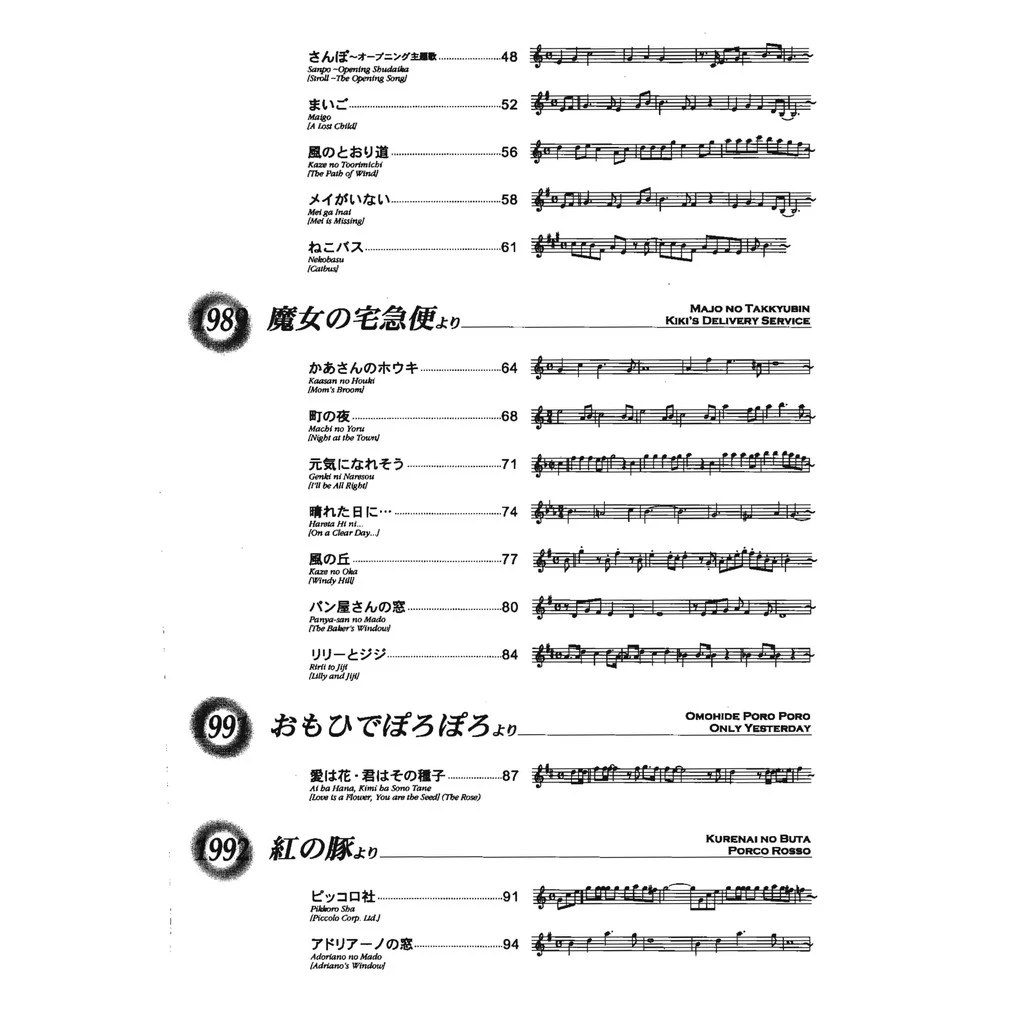 图片[3]-宫崎骏和吉卜力最佳钢琴独奏作品集  初级钢琴独奏曲集