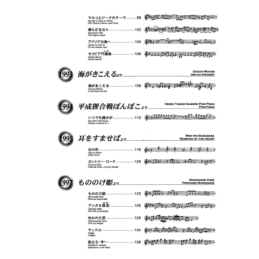 图片[4]-宫崎骏和吉卜力最佳钢琴独奏作品集  初级钢琴独奏曲集