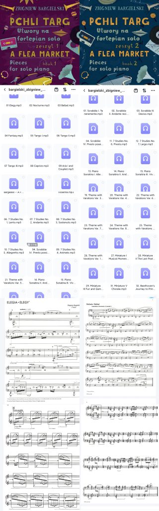 作曲家bargielski zbigniew作品集 两册  50首乐谱+配套音频 特别特别的冷门的现代作品