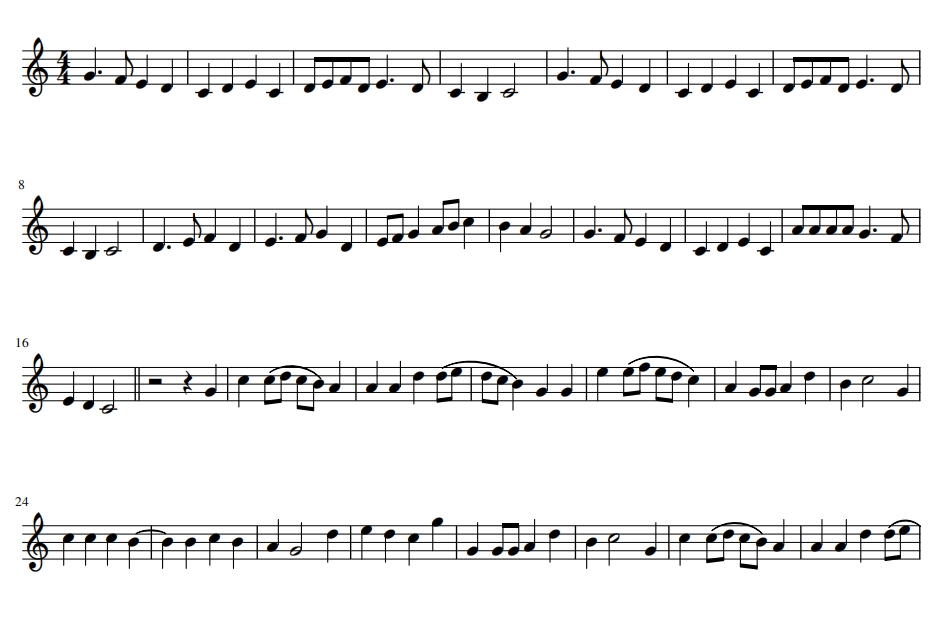 圣诞歌曲 Christmas songs 双簧管谱 有试听
