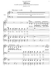 商品为SATB 四声部合唱线谱 托托乐队 Africa 爱默生版 混声合唱谱 有试听-云音圈