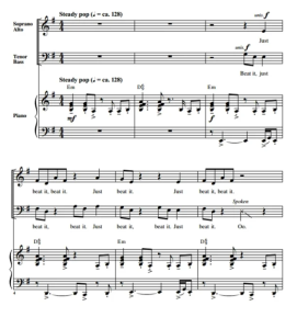 杰克逊 Beat It 布莱默版 SATB 四声部混声 流行合唱线谱 有试听-云音圈