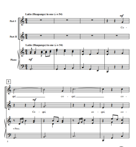 树蛙之歌 El Coqui 波多黎各民歌 SA 二声部童声女声+钢琴 合唱 伴奏音频-云音圈