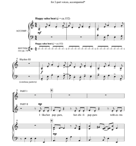 红辣椒 Chili Caliente SA 二声部童声女声 打击乐伴奏 合唱线谱 有试听-云音圈