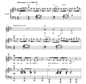 芭比 Dance the Night 比林斯利版 SATB 四声部混声 合唱线谱 有试听-云音圈