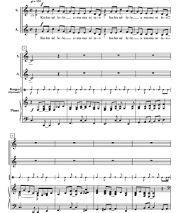 非洲赞歌 Kuku Ue SA 二声部童声女声 合唱线谱 有试听-云音圈