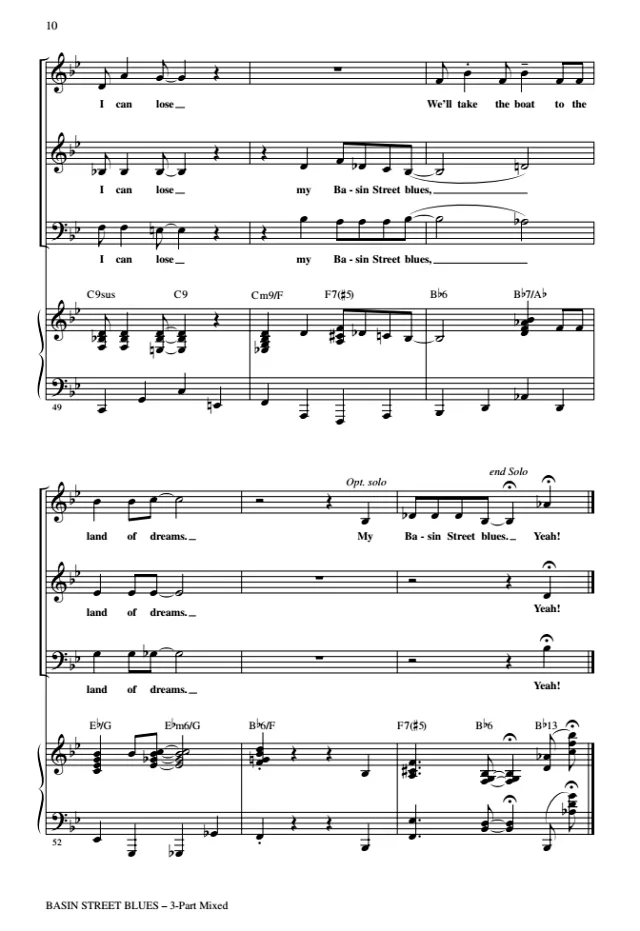 图片[2]-Basin Street Blues 安德森版 SAB 三声部混声 爵士合唱线谱