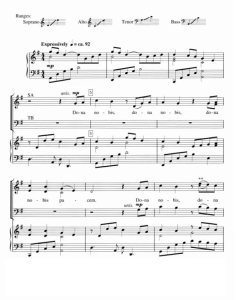 Dona Nobis Pacem 莱特福特版 SATB 四声部混声 合唱线谱  有试听-云音圈