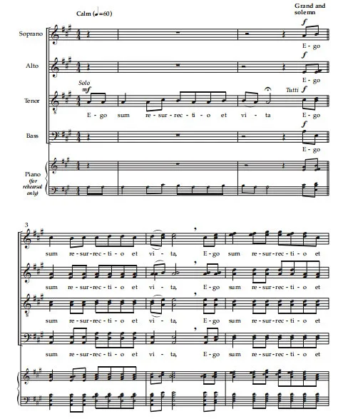 Ego Sum Resurrectio Et Vita 阿卡贝拉 SSAATTBB 八声部无伴奏混声 合唱线谱  有试听