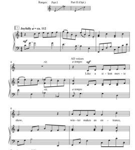 First Flakes SA 二部童声女声+钢琴 合唱线谱 有试听-云音圈