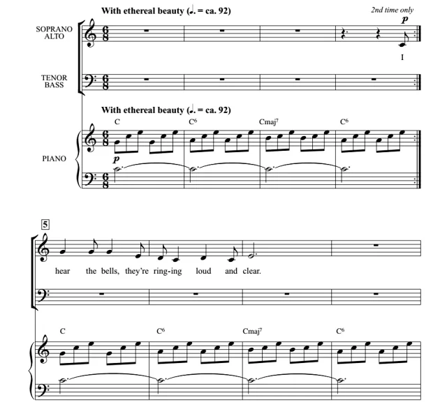 Heaven Everywhere 贝克版 SATB 四声部混声 合唱线谱  有试听