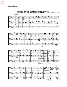 加勒比海盗串烧  长号三重奏总谱-云音圈