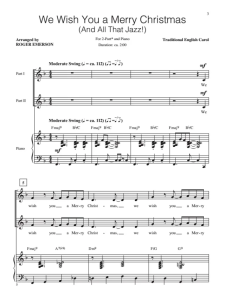 We Wish You A Merry Christmas SA 二声部童声女声 爵士圣诞合唱线谱 有试听-云音圈